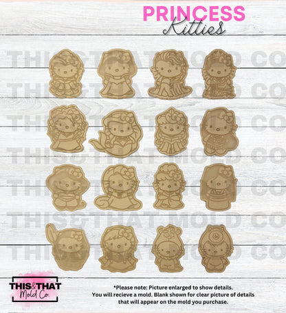 Silicone Mold For Resin | Princess Kawaii Kitties