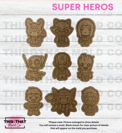 Silicone Mold For Resin | Movie Super Heroes