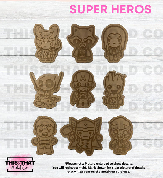 Silicone Mold For Resin | Movie Super Heroes