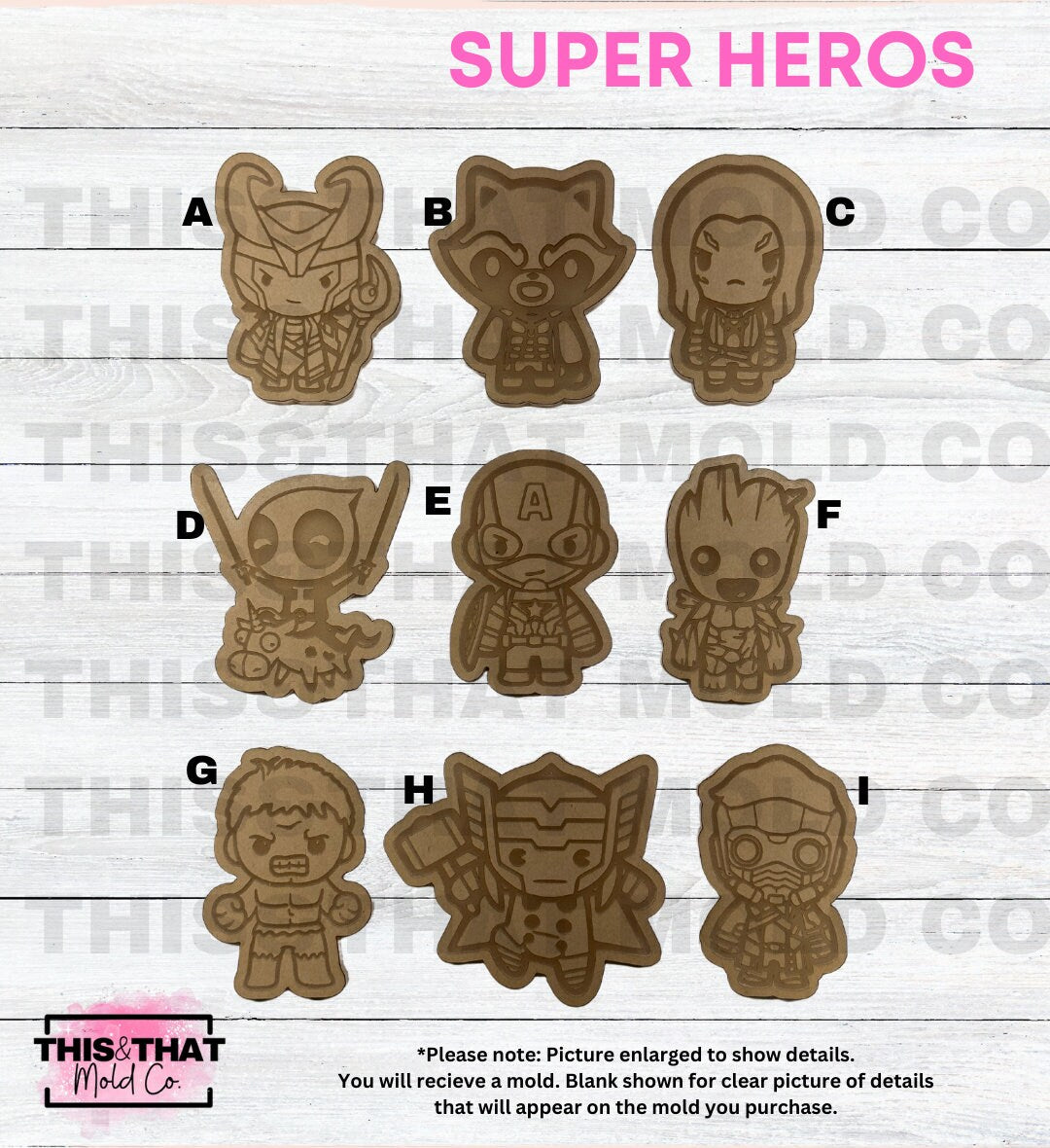 Silicone Mold For Resin | Movie Super Heroes