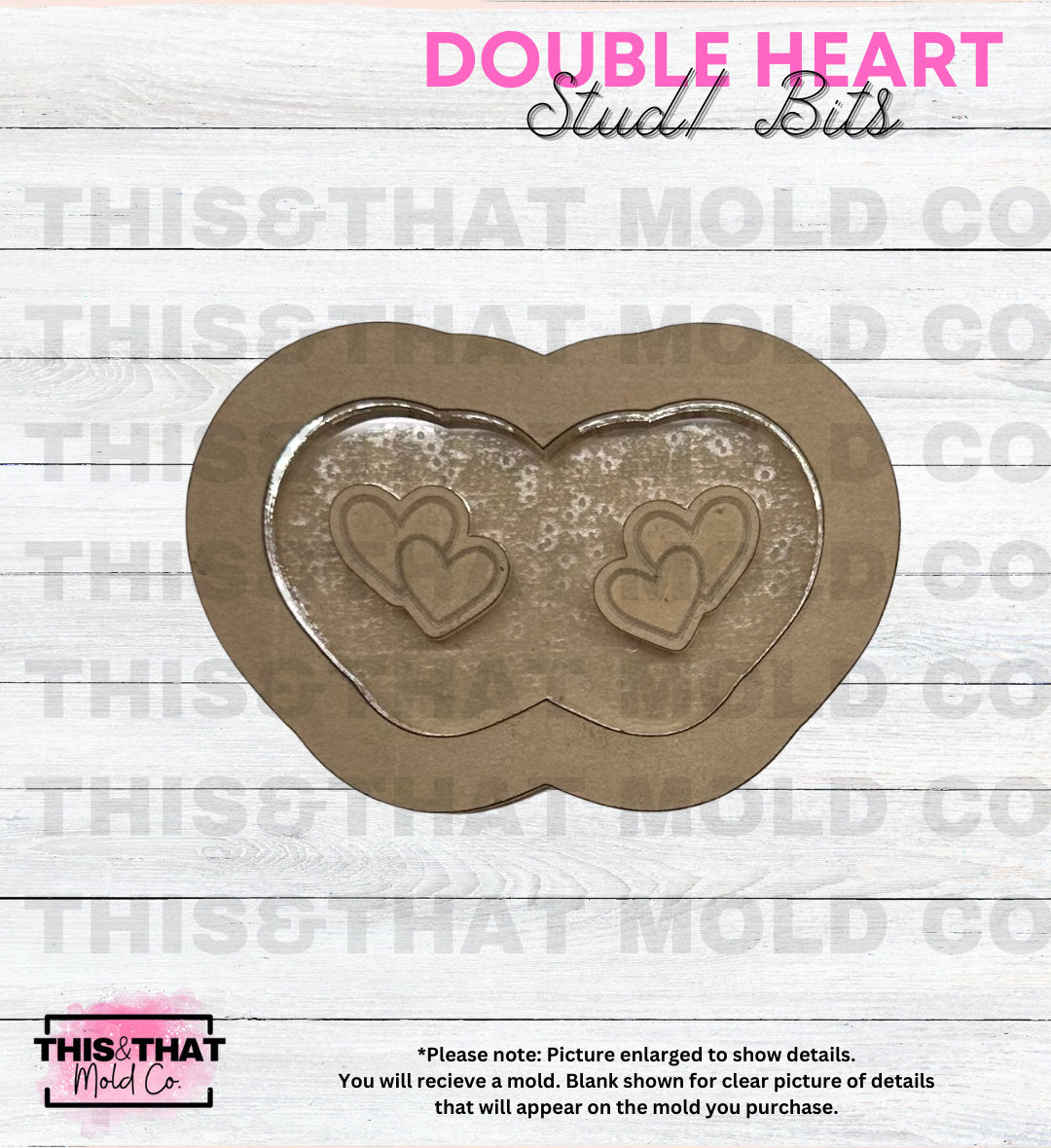 Silicone Mold For Resin | Heart Stud/ Bits